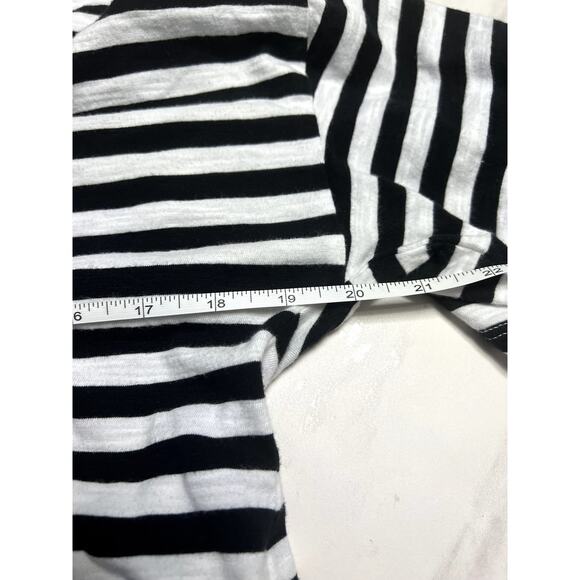 Jason Wu Black and White Striped T-shirt Size Small Very Stretchy Classic T - Picture 6 of 8